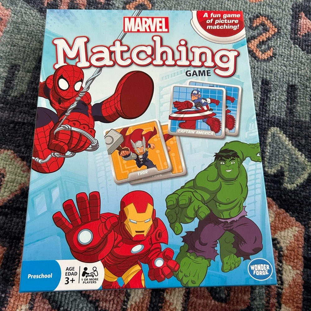 Marvel Matching Game - Red, Blue, Green